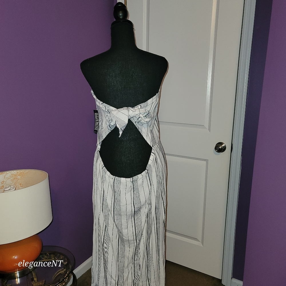 NY & Co. SoHo Street  Black and White Striped Women's Dress Sz: XL NWT - Picture 10 of 12